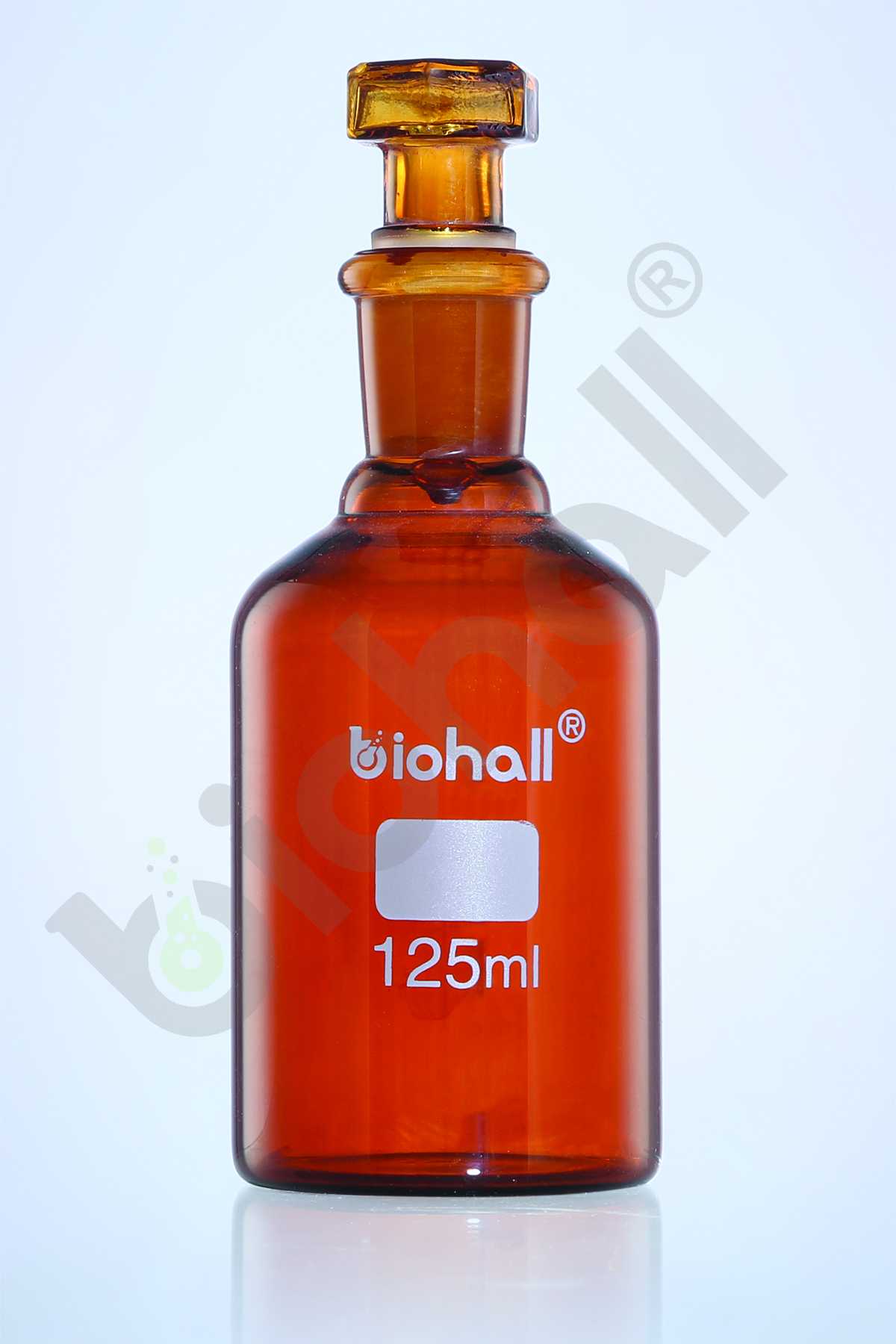 Reagent Bottle With Glass Stopper (Amber Glass)